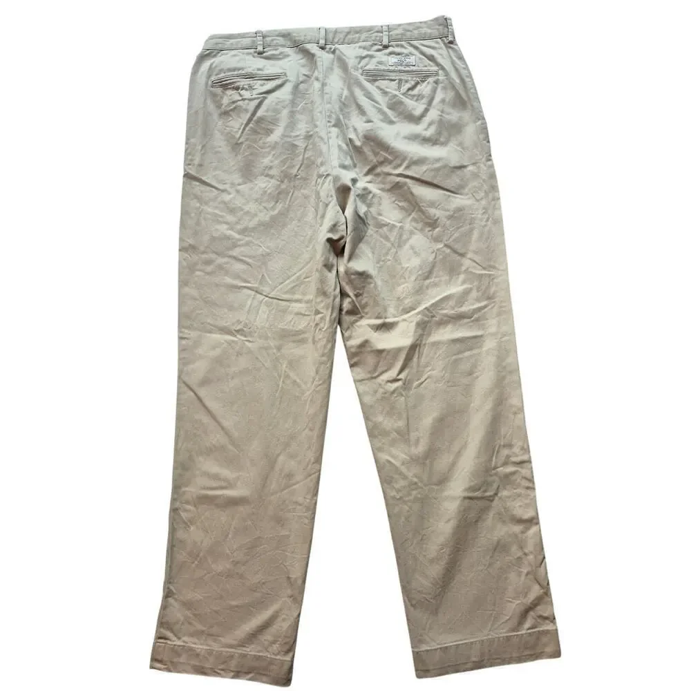 Vintage Polo Ralph Lauren Chino Pants Mens 35x30 Khaki Trousers Made in USA